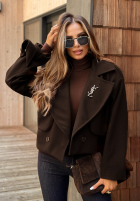 Krótki Mantel West Chicago ciemnoczekoladowy