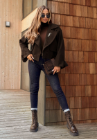 Krótki Mantel West Chicago ciemnoczekoladowy