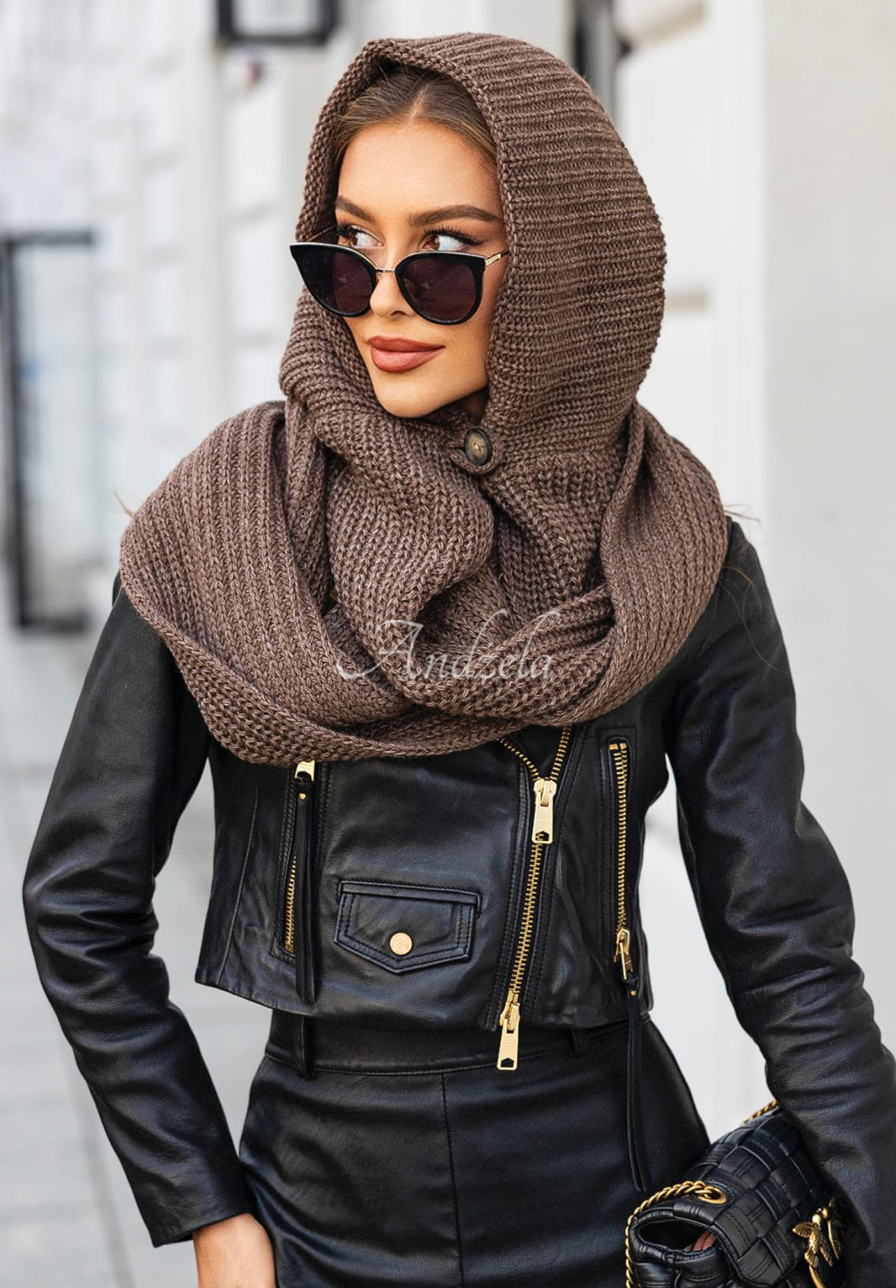 Schal mit Kapuze balaclava Shade Of Winter Schokoladenbraun