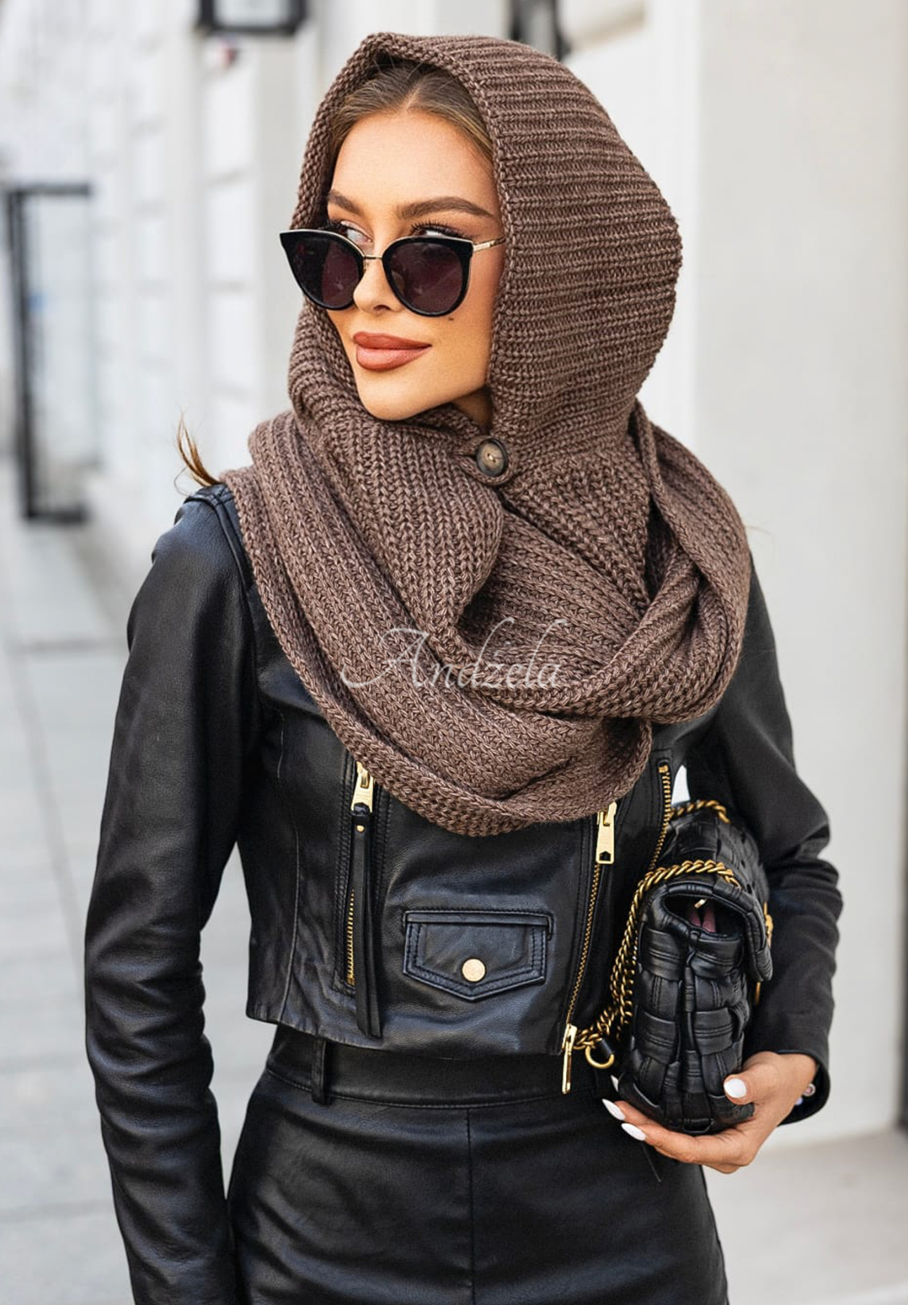 Schal mit Kapuze balaclava Shade Of Winter Schokoladenbraun