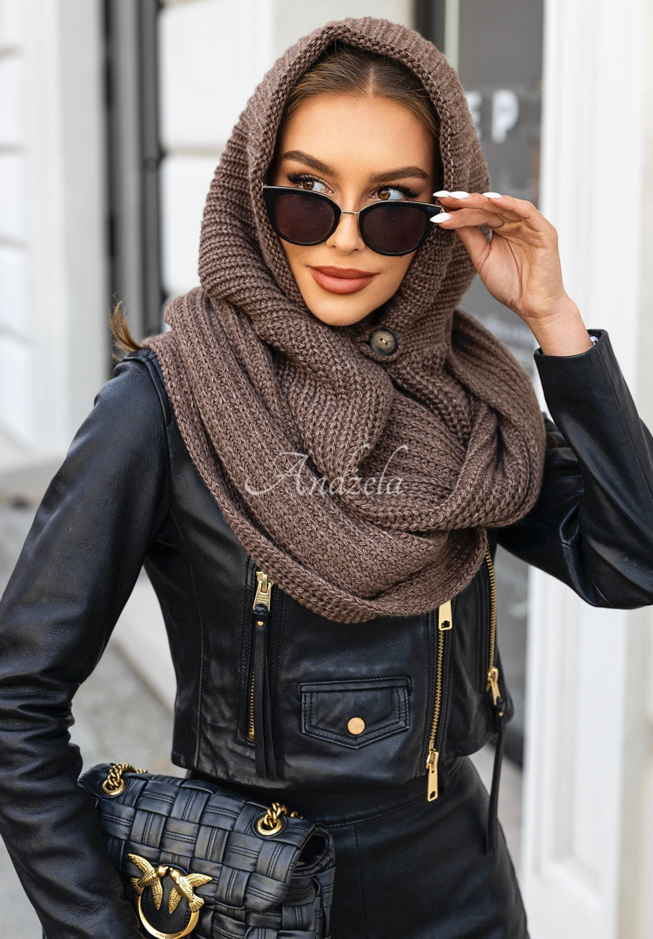 Schal mit Kapuze balaclava Shade Of Winter Schokoladenbraun