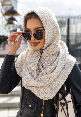 Schal mit Kapuze balaclava Shade Of Winter hellbeige