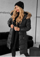 Pikowana Jacke z futerkiem Autumn Rush Schwarz