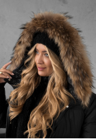 Pikowana Jacke z futerkiem Autumn Rush Schwarz