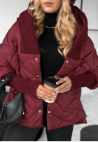 Jacke oversize z kapturem Sancha Burgunderrot