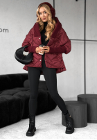 Jacke oversize z kapturem Sancha Burgunderrot