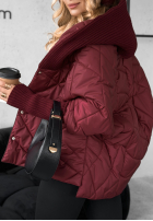 Jacke oversize z kapturem Sancha Burgunderrot