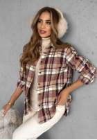 Hemd w kratę Gone Tomorrow Burgunderrot