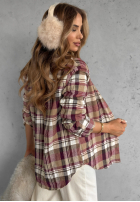 Hemd w kratę Gone Tomorrow Burgunderrot