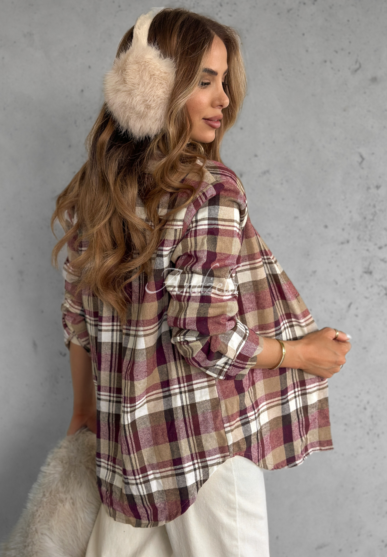 Kariertes Hemd Gone Tomorrow Burgunderrot