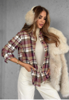 Hemd w kratę Gone Tomorrow Burgunderrot