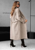 Długi Mantel z paskiem Cocomore Deep Breath Camel