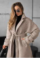 Długi Mantel z paskiem Cocomore Deep Breath Camel