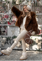 Krótka Jacke futerko Rainy Mood Schokoladenbraun