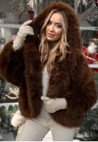 Krótka Jacke futerko Rainy Mood Schokoladenbraun