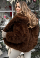 Krótka Jacke futerko Rainy Mood Schokoladenbraun