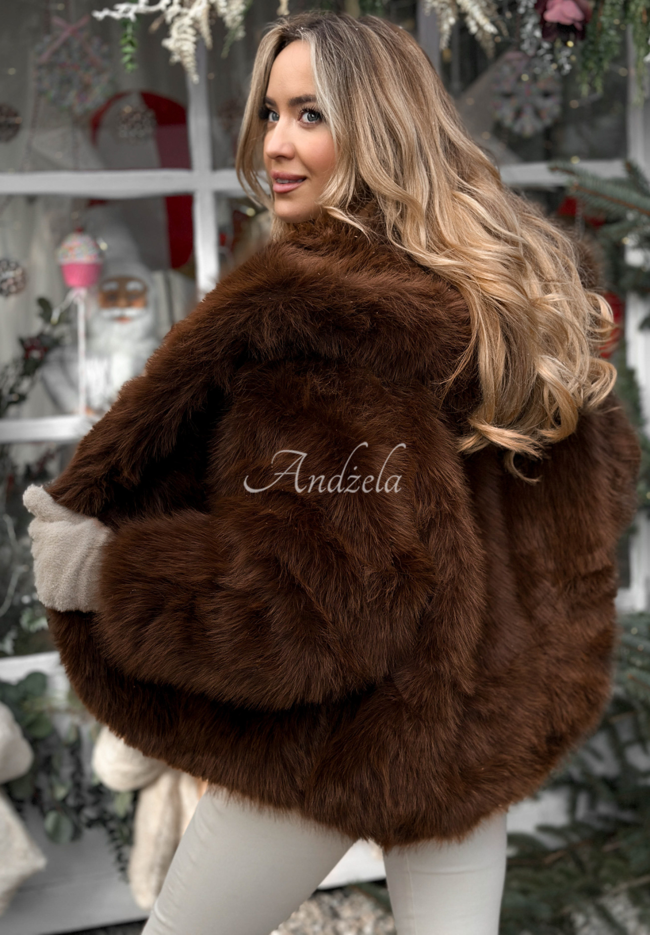 Kurze Pelzjacke Rainy Mood Schokoladenbraun