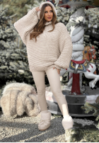 Pleciony Pullover z wełną Winter Is In The Air Beige