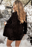 Cekinowa Kurzer Rock mini Steal The Show Schokoladenbraun