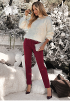 Pullover alpaka z kryształkami Soft And Dazzling Ecru