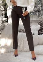 Elegante Zigarettenhose aus Viskose Grand Celebration Schokoladenbraun