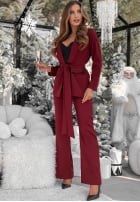 Set Blazer i Hose Old News Burgunderrot