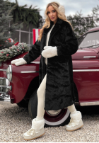 Długi Mantel futerko October Chill Schwarz