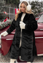 Długi Mantel futerko October Chill Schwarz