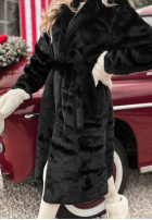 Długi Mantel futerko October Chill Schwarz