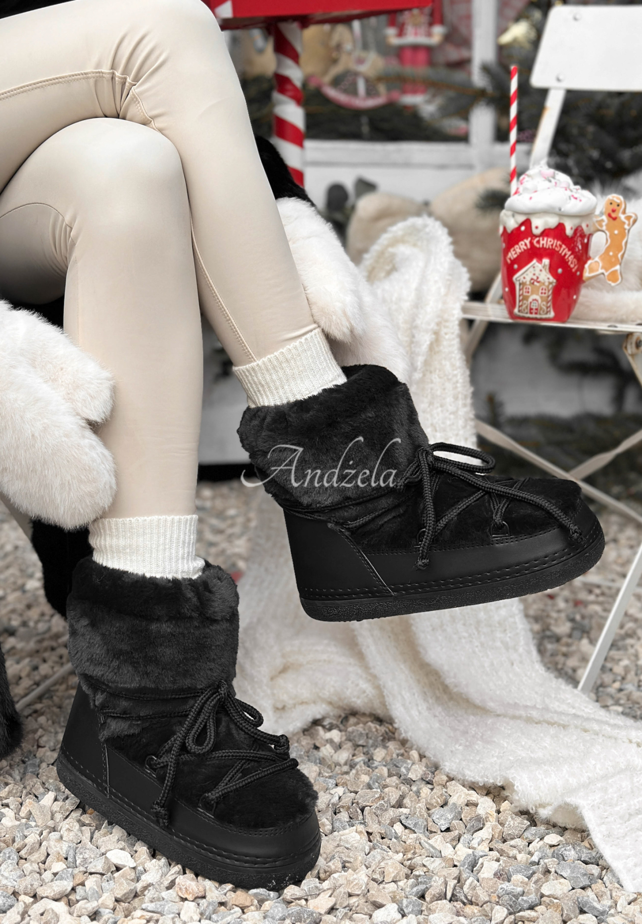 Schneestiefel mit Fell End Of Year Schwarz