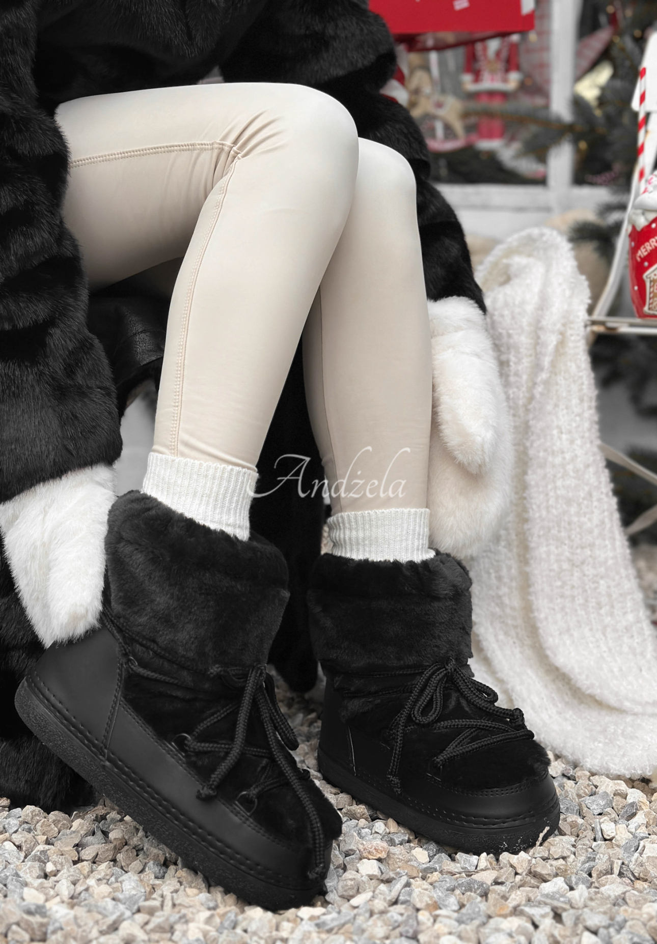 Schneestiefel mit Fell End Of Year Schwarz