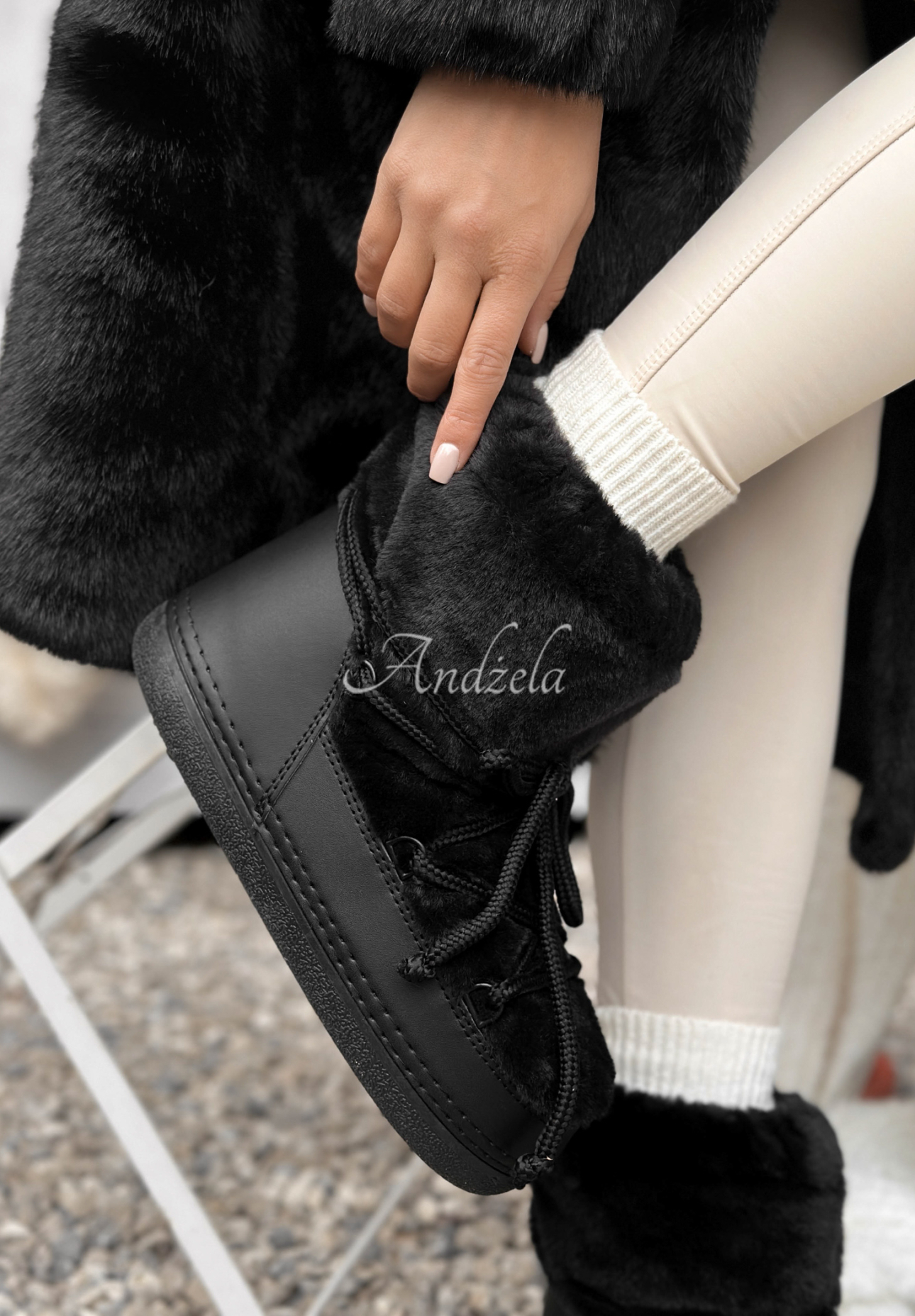 Schneestiefel mit Fell End Of Year Schwarz