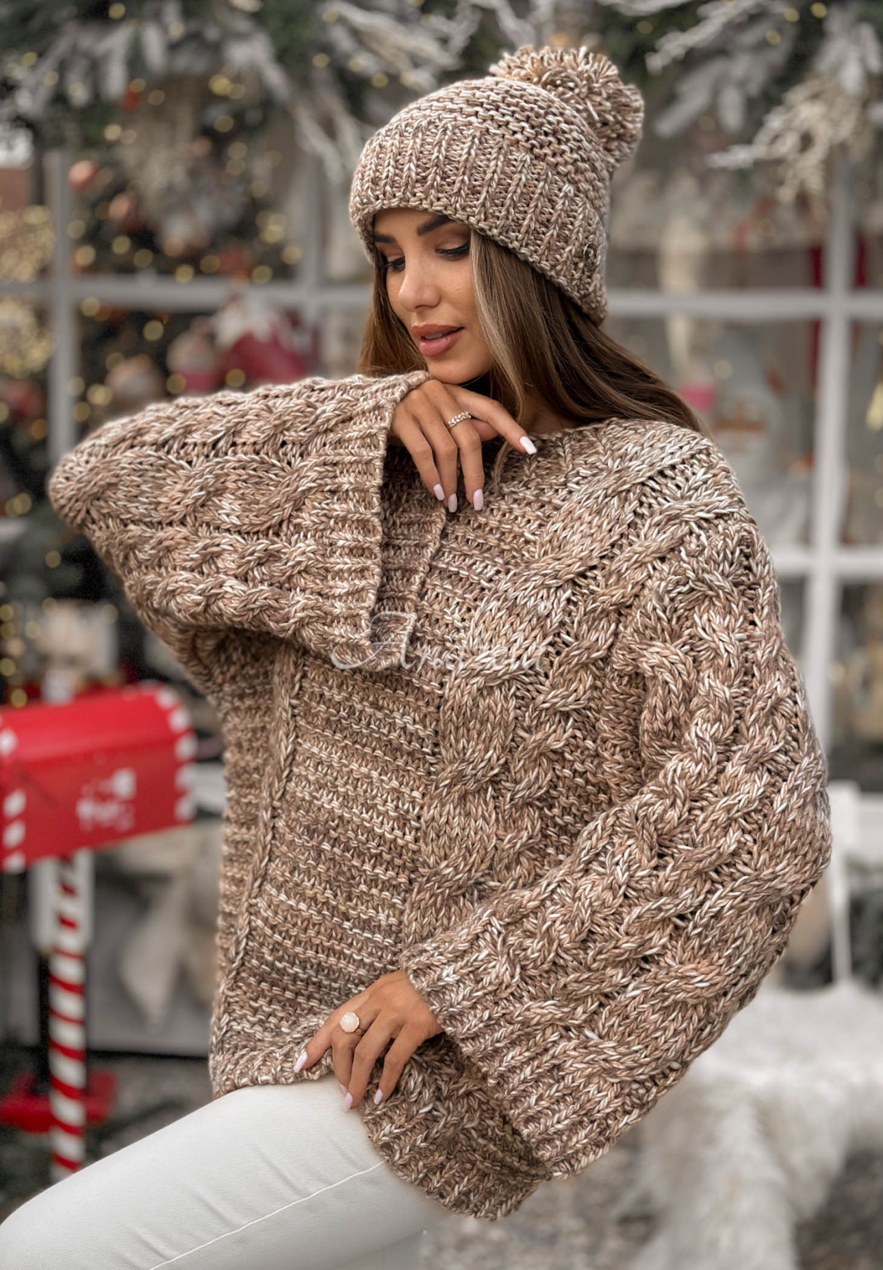 Oversize-Strickpullover aus Wolle Days Are Short Melange