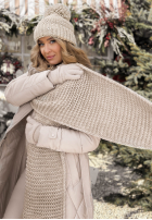 Set Mütze, szalik, Handschuhe 3in1 Best Winter Days Beige