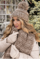 Set Mütze, szalik, Handschuhe 3in1 Best Winter Days Beige Melange