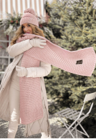 Set Mütze, szalik, Handschuhe 3in1 Best Winter Days Beige Puderrosa