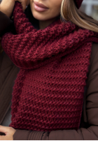 Set Mütze, szalik, Handschuhe 3in1 Best Winter Days Burgunderrot