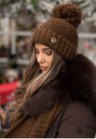 Set Mütze, szalik, Handschuhe 3in1 Best Winter Days Schokoladenbraun