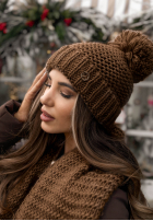 Set Mütze, szalik, Handschuhe 3in1 Best Winter Days Schokoladenbraun