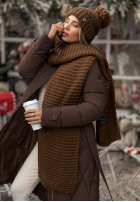 Set Mütze, szalik, Handschuhe 3in1 Best Winter Days Schokoladenbraun