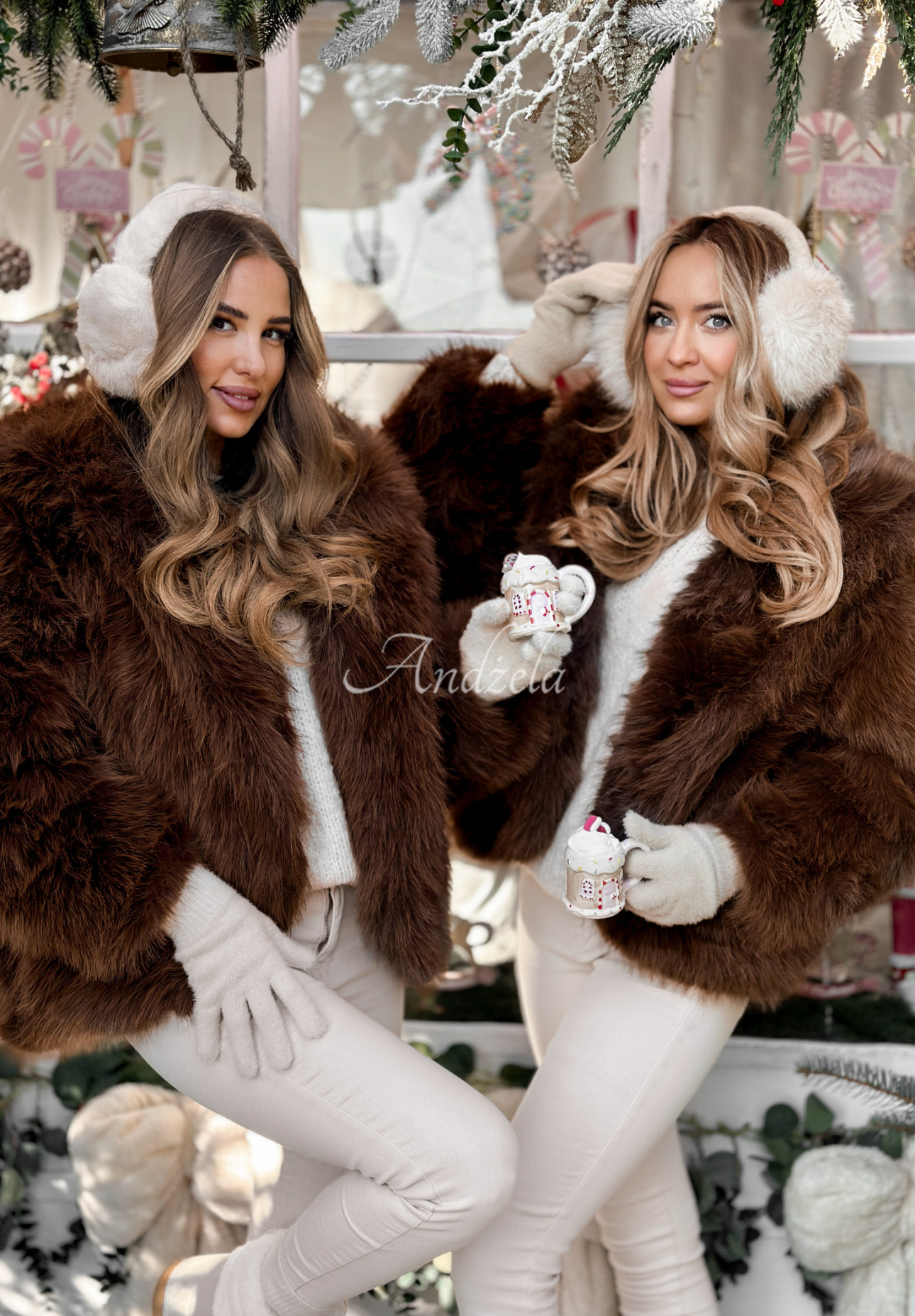 Kurze Pelzjacke Rainy Mood Schokoladenbraun