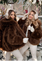 Krótka Jacke futerko Rainy Mood Schokoladenbraun