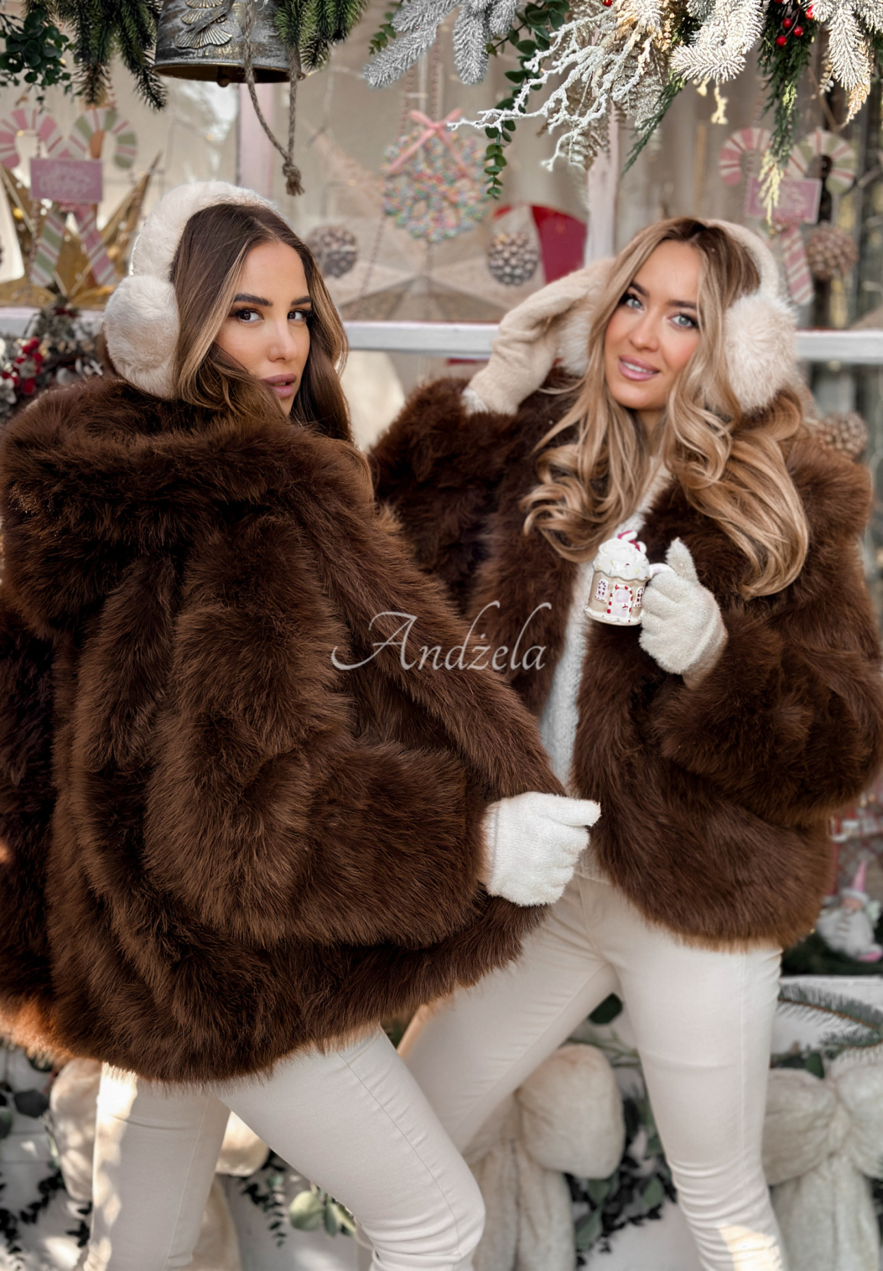 Kurze Pelzjacke Rainy Mood Schokoladenbraun