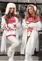 Wzorzysty sweterek Christmas Mission czerwono-Weiß