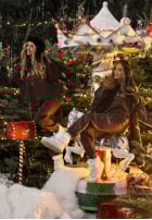 Świąteczny Sweat Set Sweatshirt i Hose Christmas Cookies Schokoladenbraun