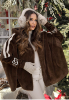 Wełniana Jacke alpaka z angorą Choose Me First Schokoladenbraun II