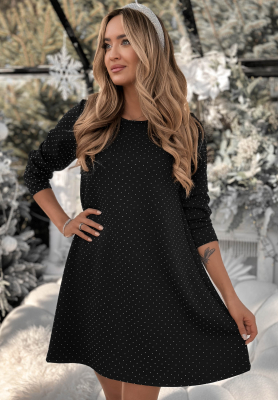 Kleid mit Kristallen Sparkle Like Stars Schwarz