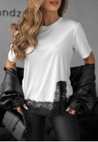 T-Shirt z koronką Daily Lace Ecru
