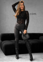 Błyszcząca Bluse Mit Muster The Bad News Schwarz