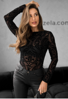 Błyszcząca Bluse Mit Muster The Bad News Schwarz